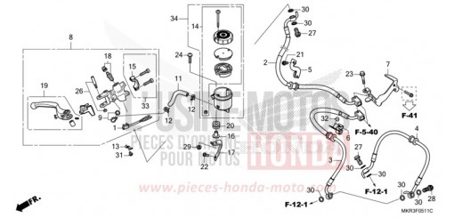 MAITRE-CYLINDRE DE FREIN AVANT CYLINDRE (CBR1000SP) CBR1000SPL de 2020